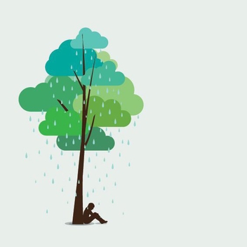 Rainy Afternoon - vector gratuit #205451